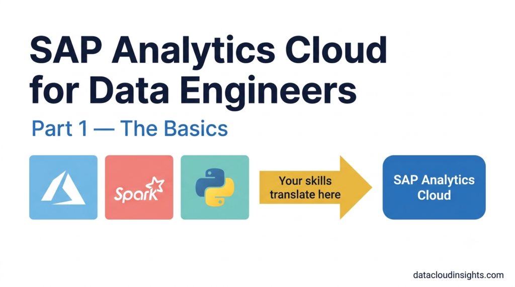 SAP Analytics Cloud basics data engineer beginners guide part 1