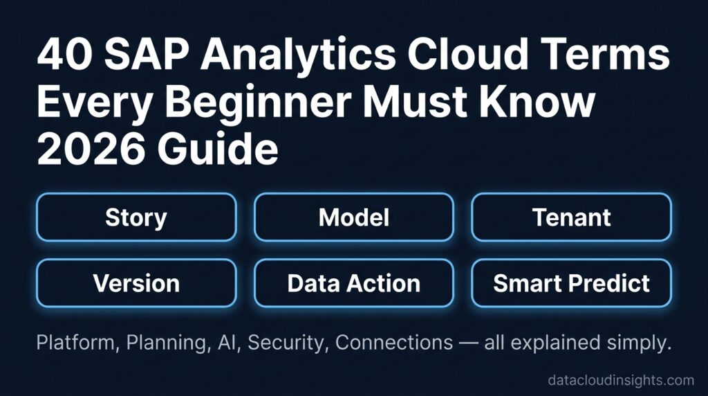 40 SAP Analytics Cloud Terms Every Beginner Must Know (2026)