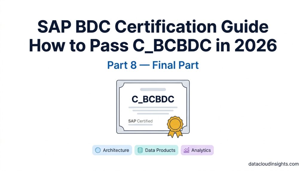 SAP Business Data Cloud Certification: The Complete Guide to Passing C_BCBDC in 2026 (Part 8)