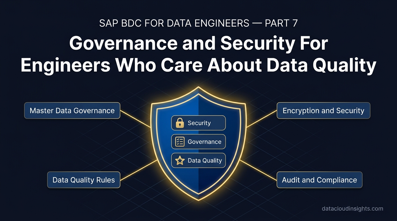 SAP Business Data Cloud Governance and Security: For Engineers Who Care About Data Quality (Part 7)