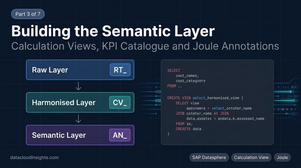 SAP Datasphere: Building the Calculation Views and Semantic Layer That Make Joule Accurate — AutoFrance SA, Part 3